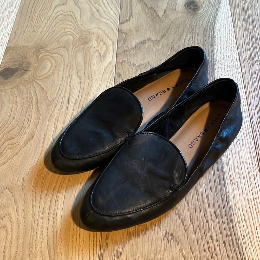 Lucky Brand Bellana flat women leather upper lightweight flat loafers shoes 7M